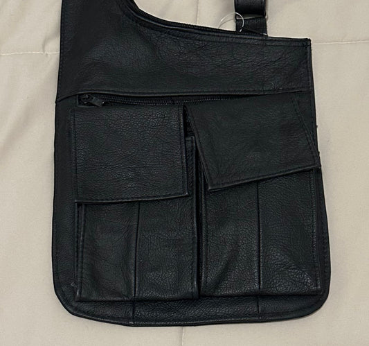 Leather shoulder bag