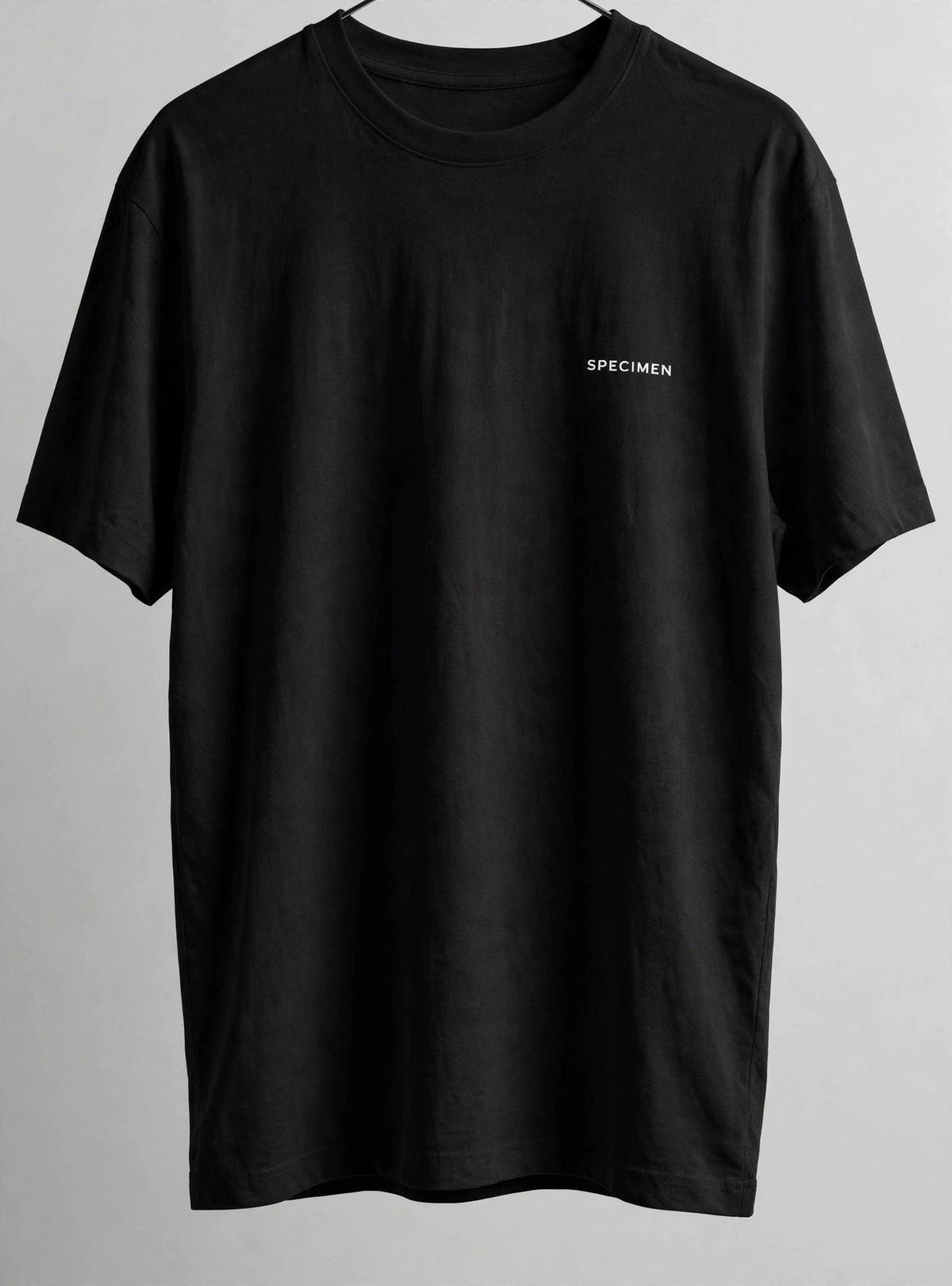 Doers Club black tee front on hanger