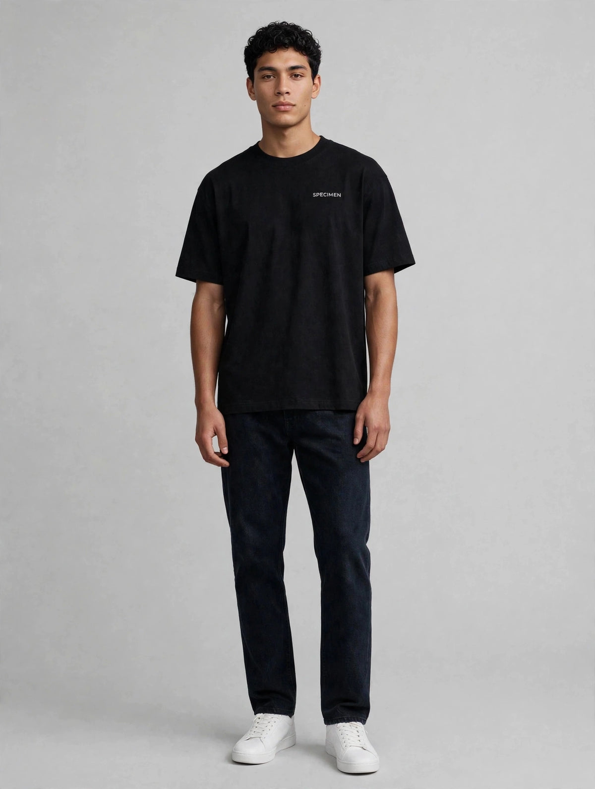 SPECIMEN Doers Club black tee on model