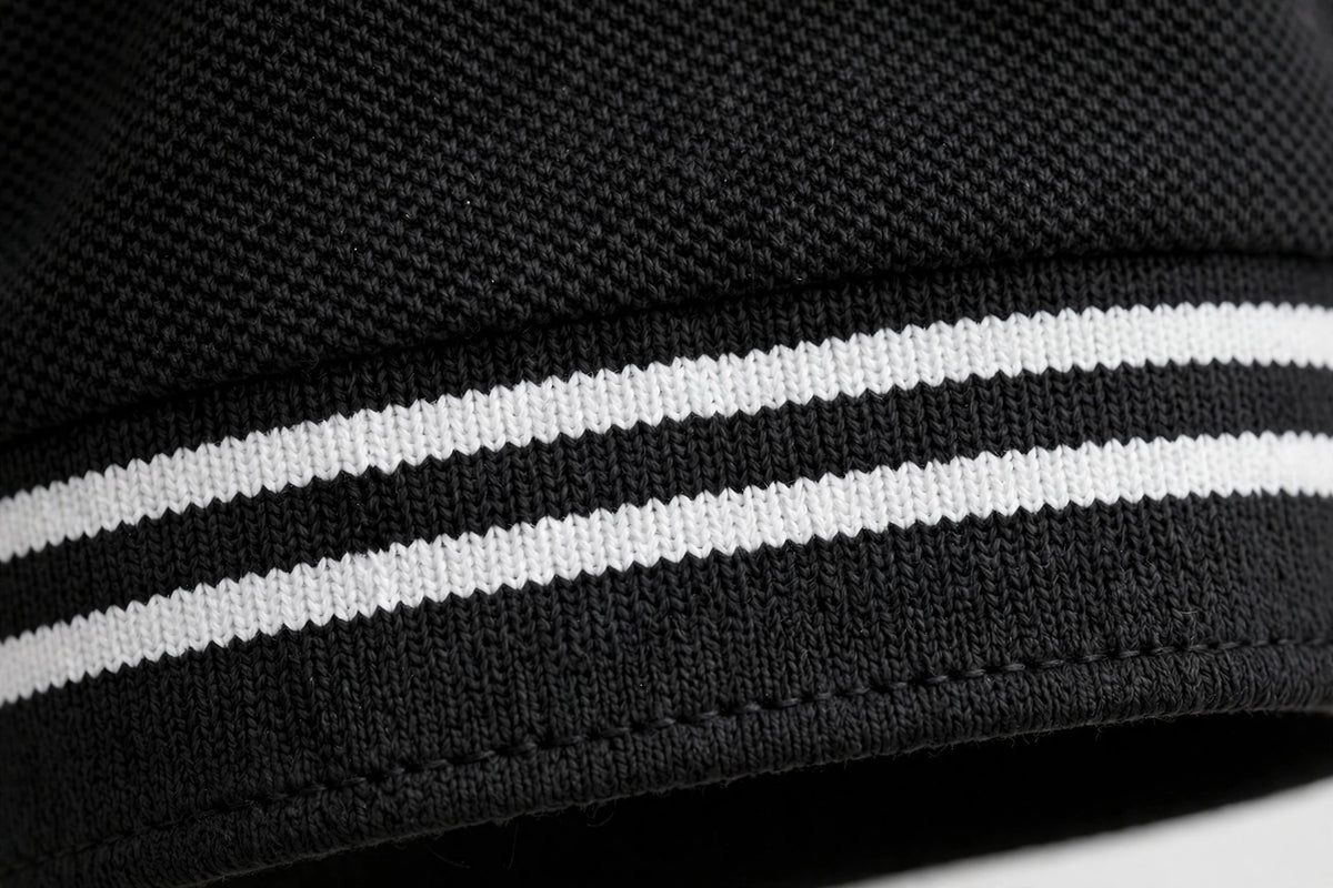 Slim Fit Polo black texture